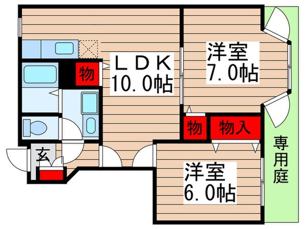 ポワール・メゾンⅠ番館の物件間取画像